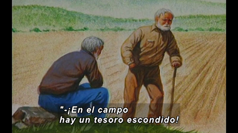 Still image from Kool Books: The Farmer And His Sons (Spanish)