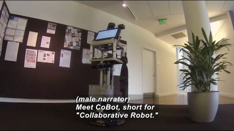 Still image from Science Nation: New CoBots Are Help on Wheels