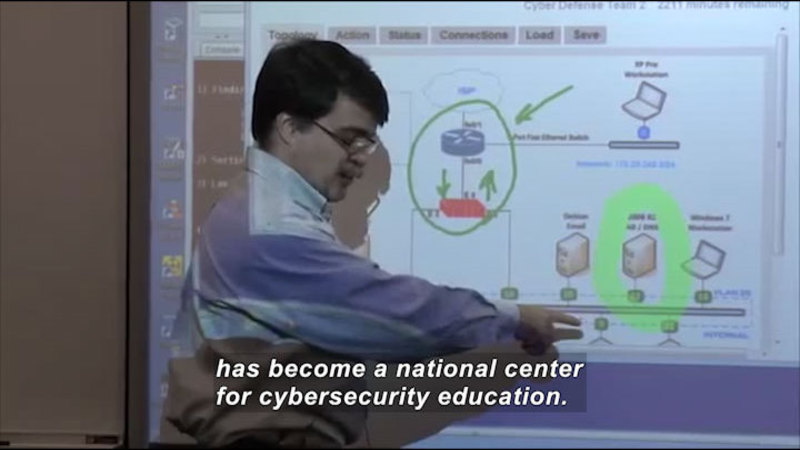 Still image from Nation Science: Community College Cybersecurity Program Trains 21st-Century Workforce