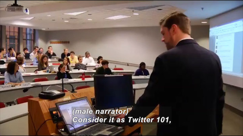 Still image from Science Nation: Trading Textbooks For Twitter