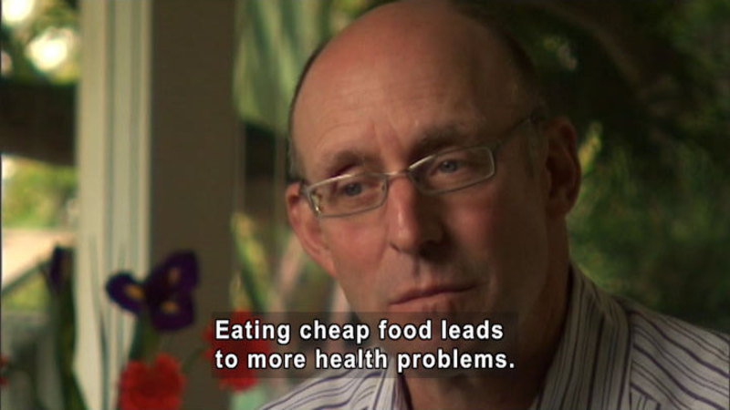 Still image from Michael Pollan: No Free Lunch