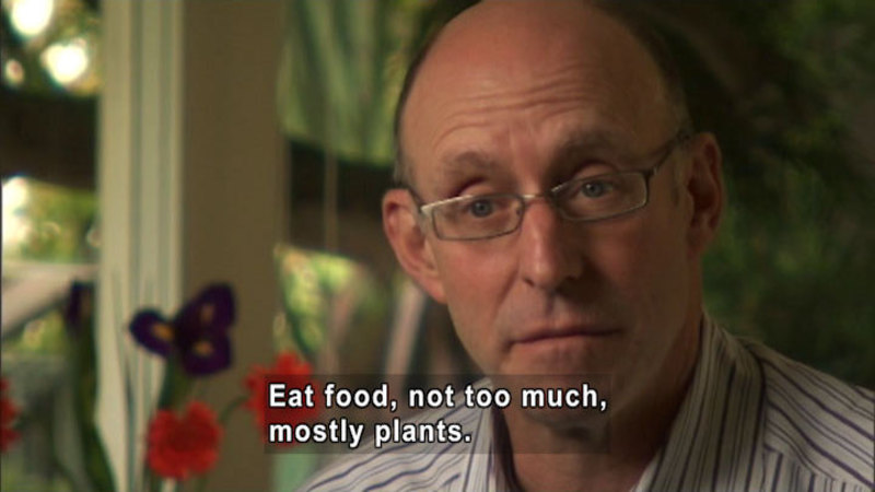 Still image from Michael Pollan: Real VS. Fake Food