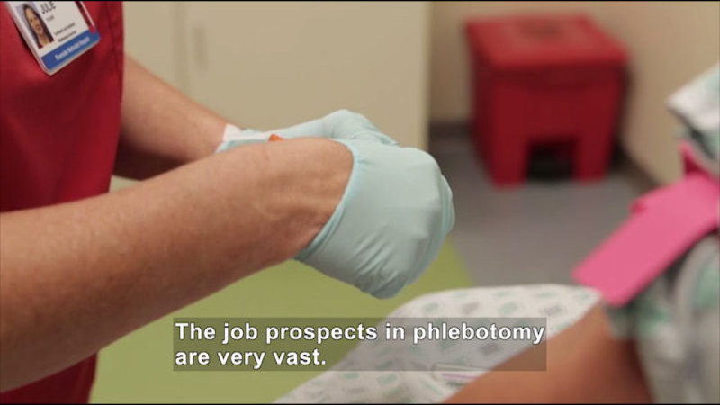 Still image from Career Connections: Phlebotomist