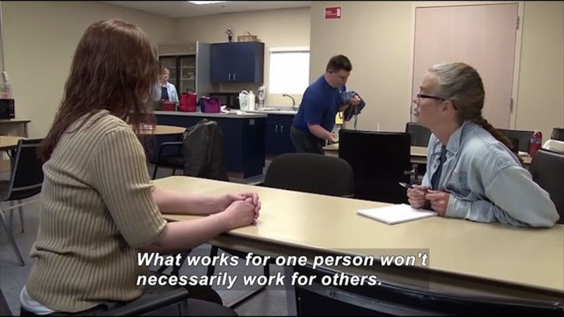 Still image from Career Connections: Developmental Disabilities Worker